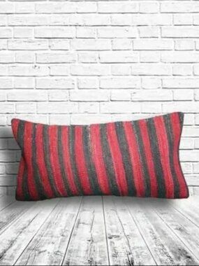 Turkish Kilim Pillowcase (12x24in)